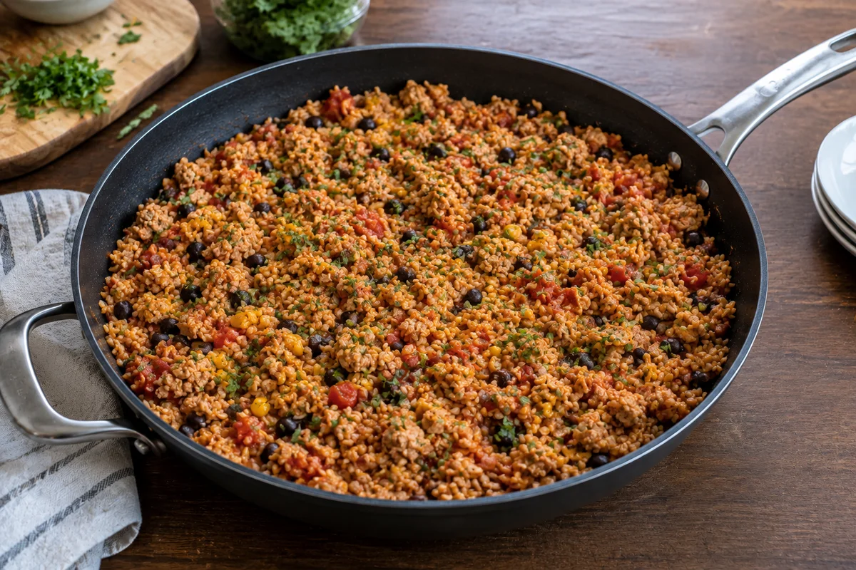 Ground Turkey and Rice Skillet