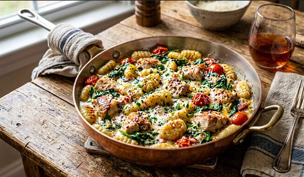 Garlic Chicken Gnocchi Skillet